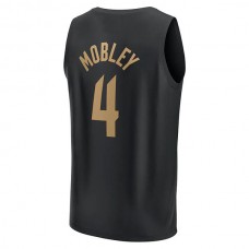 C.Cavaliers #4 Evan Mobley Fanatics Branded 2022-23 Fast Break Replica Player Jersey Statement Edition Black Stitched American Basketball Jersey