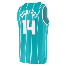 C.Hornets #14 Nick Richards Fanatics Branded 2020-21 Fast Break Replica Jersey Icon Edition Teal Stitched American Basketball Jersey