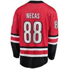 C.Hurricanes #88 Martin Necas Fanatics Branded Home Breakaway Player Jersey Red Stitched American Hockey Jerseys