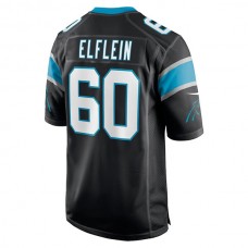 C.Panthers #60 Pat Elflein Black Game Jersey Stitched American Football Jerseys