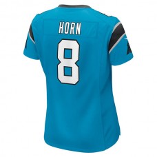 C.Panthers #8 Jaycee Horn Blue Game Player Jersey Stitched American Football Jerseys