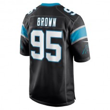 C.Panthers #95 Derrick Brown Black Player Game Jersey Stitched American Football Jerseys