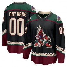 Custom A.Coyotes Fanatics Branded Home Breakaway Jersey Black Stitched American Hockey Jerseys