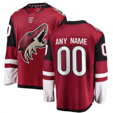 Custom A.Coyotes Fanatics Branded Home Breakaway Jersey Red Stitched American Hockey Jerseys