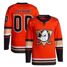 Custom A.Ducks Alternate Primegreen Authentic Pro Jersey Orange Stitched American Hockey Jerseys