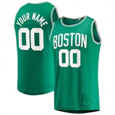 Custom B.Celtics Fanatics Branded Fast Break Custom Replica Jersey Kelly Green Icon Edition American Stitched Basketball Jersey