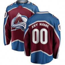 Custom C.Avalanche Fanatics Branded Home Breakaway Burgundy Stitched American Hockey Jerseys
