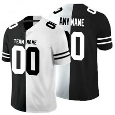 Custom C.Bears Any Team Black And White Peaceful Coexisting American jersey Stitched Jersey Football Jerseys