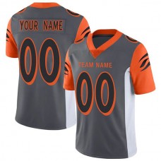 Custom C.Bengals American Personalize Birthday Gifts Grey Jersey Stitched American Football Jerseys