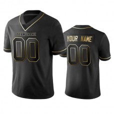 Custom C.Bengals Any Team and Number and Name Black Golden Edition American Stitched Football Jerseys