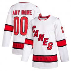 Custom C.Hurricanes 2020-21 Away Authentic Jersey White Stitched American Hockey Jerseys