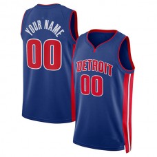 Custom D.Pistons 2021-22 Diamond Swingman Jersey Blue City Edition American Stitched Basketball Jersey
