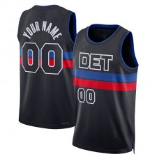 Custom D.Pistons Jordan Brand Unisex 2022-23 Swingman Jersey Statement Edition Black American Stitched Basketball Jersey