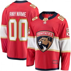 Custom F.Panthers Fanatics Branded Home Breakaway Jersey Red Stitched American Hockey Jerseys