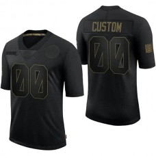 Custom KC.Chiefs 32 Team Black Limited 2020 Salute To Service Jerseys Stitched Jersey Football Jerseys