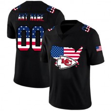 Custom KC.Chiefs Black Limited Fashion Flag American Jerseys Stitched Jersey Football Jerseys