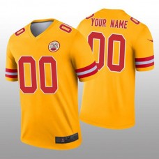 Custom KC.Chiefs Gold Inverted Legend Jersey American Stitched Jersey Football Jerseys