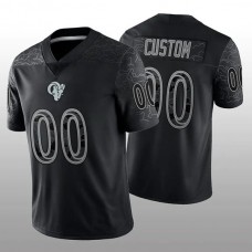 Custom LA.Rams Black RFLCTV Limited Jersey Stitched Jersey Football Jersey