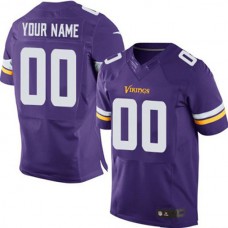 Custom MN.Vikings Elite Purple Team Color Jersey Stitched Jerseys Football Jerseys