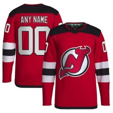 Custom NJ.Devils Home Primegreen Authentic Pro Red Stitched American Hockey Jerseys