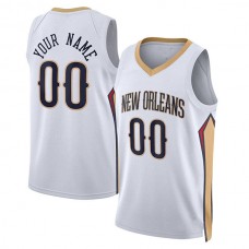 Custom NO.Pelicans Unisex 2022-23 Swingman Jersey Association Edition White Stitched Basketball Jersey