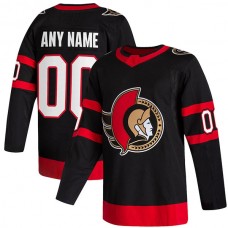 Custom O.Senators 2020-21 Home Authentic Jersey Black Stitched American Hockey Jerseys