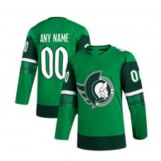 Custom O.Senators 2023 St. Patrick's Day Primegreen Authentic Jersey - Kelly Green Stitched American Hockey Jerseys