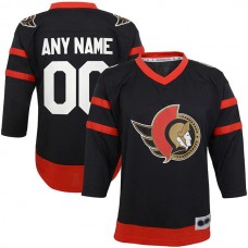 Custom O.Senators Home Replica Jersey Black Stitched American Hockey Jerseys