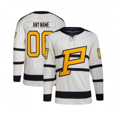 Custom P.Penguins 2023 Winter Classic Authentic Jersey - Cream Stitched American Hockey Jerseys