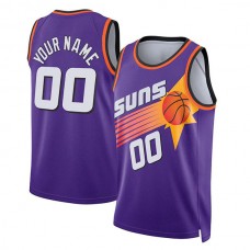 Custom P.Suns Unisex 2022-23 Custom Swingman Jersey Classic Edition Purple Stitched Basketball Jersey