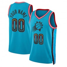 Custom P.Suns Unisex 2022-23 Swingman Jersey City Edition Turquoise Stitched Basketball Jersey