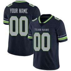 Custom Seattle Seahawks Stitched American Football Jerseys Personalize Birthday Gifts Navy Jersey
