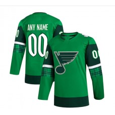Custom St.Louis Blues 2023 St. Patrick's Day Primegreen Authentic Jersey - Kelly Green Stitched American Hockey Jerseys