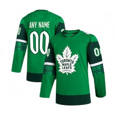 Custom T.Maple Leafs 2023 St. Patrick's Day Primegreen Authentic Jersey - Kelly Green Stitched American Hockey Jerseys