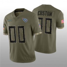 Custom T.Titans ACTIVE PLAYER 2022 Olive Salute To Service Limited Stitched American Football Jerseys