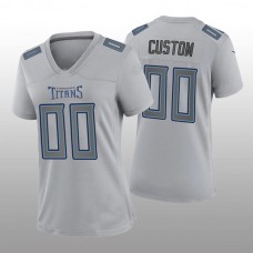 Custom T.Titans Gray Atmosphere Game Jersey American Football Jerseys