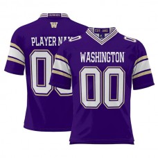 Custom W.Huskies ProSphere NIL Pick-A-Player Football Jersey Purple Stitched American College Jerseys