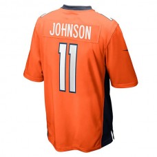 D.Broncos #11 Josh Johnson Orange Game Player Jersey Stitched American Football Jerseys
