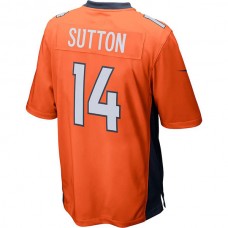 D.Broncos #14 Courtland Sutton Orange Game Jersey Stitched American Football Jerseys