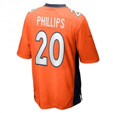 D.Broncos #20 Darius Phillips Orange Game Player Jersey Stitched American Football Jerseys