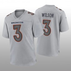 D.Broncos #3 Russell Wilson Gray Atmosphere Game Jersey Stitched American Football Jerseys