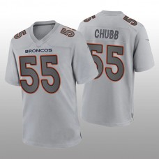 D.Broncos #55 Bradley Chubb Gray Atmosphere Game Jersey Stitched American Football Jerseys