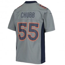 D.Broncos #55 Bradley Chubb Gray Inverted Team Game Jersey Stitched American Football Jerseys