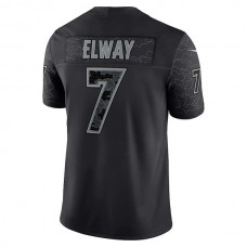D.Broncos #7 John Elway Black Retired Player RFLCTV Limited Jersey Stitched American Football Jerseys