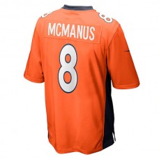 D.Broncos #8 Brandon McManus Orange Game Jersey Stitched American Football Jerseys