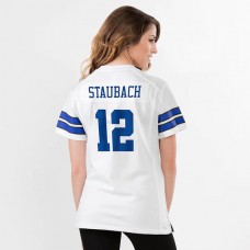 D.Cowboys #12 Roger Staubach White Retired Game Jersey Stitched American Football Jerseys