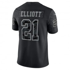 D.Cowboys #21 Ezekiel Elliott Black RFLCTV Limited Jersey Stitched American Football Jerseys