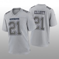 D.Cowboys #21 Ezekiel Elliott Gray Atmosphere Game Jersey Fashion Jersey American Jerseys