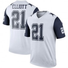 D.Cowboys #21 Ezekiel Elliott White Color Rush Legend Player Jersey Stitched American Football Jerseys