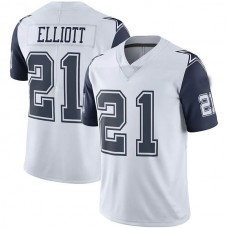 D.Cowboys #21 Ezekiel Elliott White Color Rush Vapor Limited Jersey Stitched American Football Jerseys